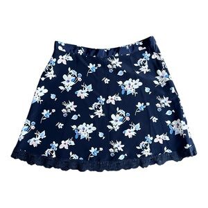 Esprit Navy Floral A-Line Skirt